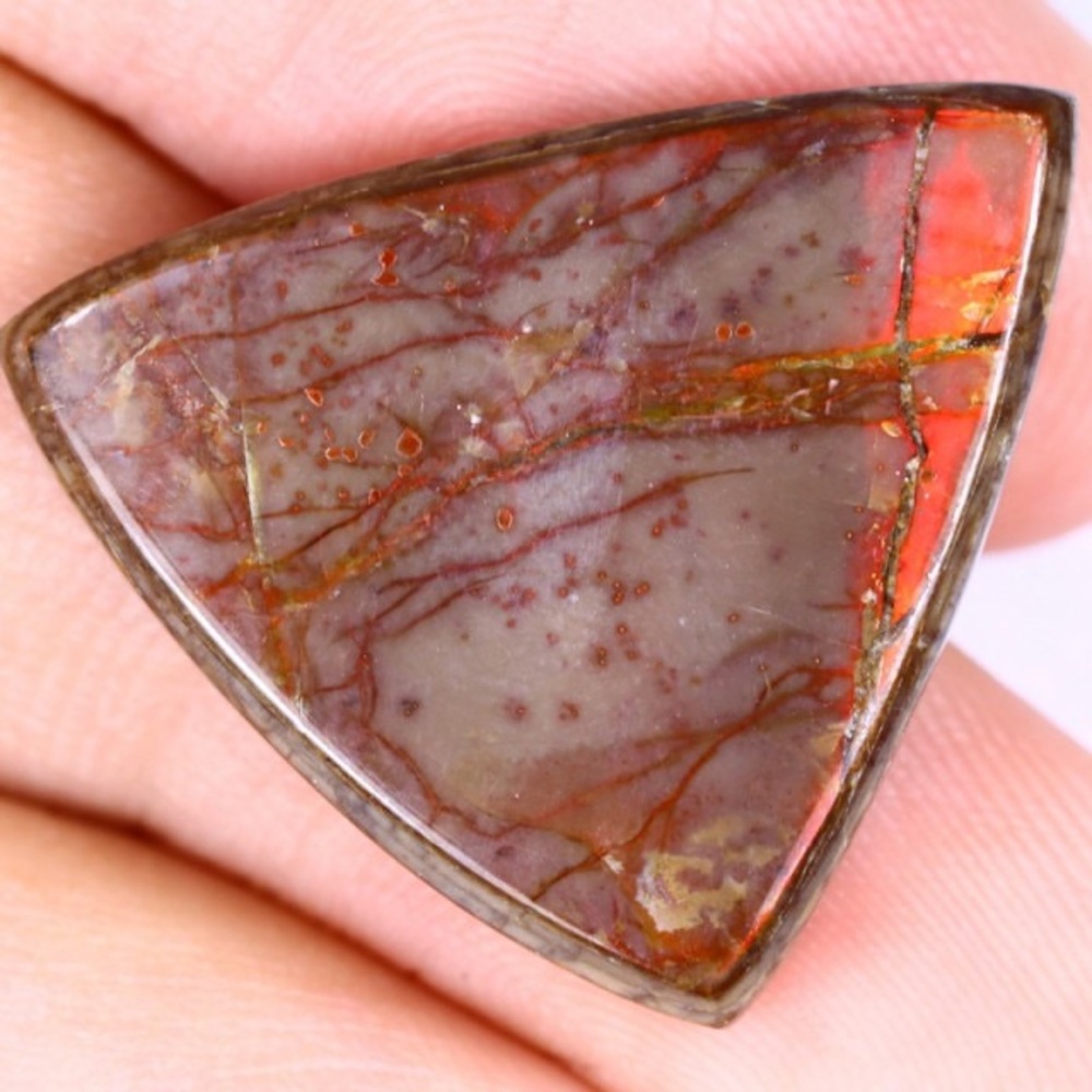 19.04cts Natural Canadian Ammolite Stone - Picture 3 of 17